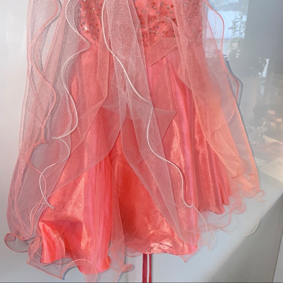 Pink Party Grad Dress with Jewelry - Picture 12 of 14